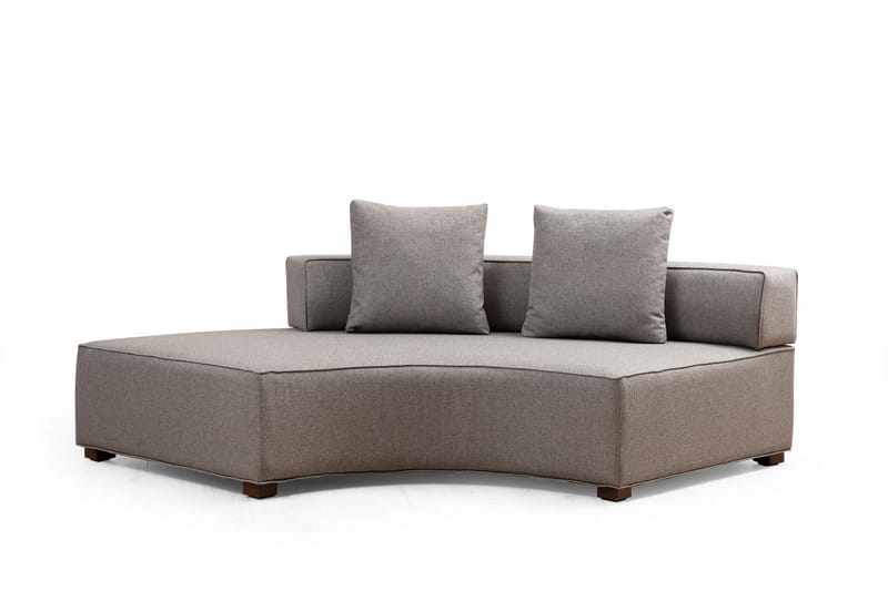 Lasalle Svängd Sofa 6-seters - Grå - Hjørnesofa