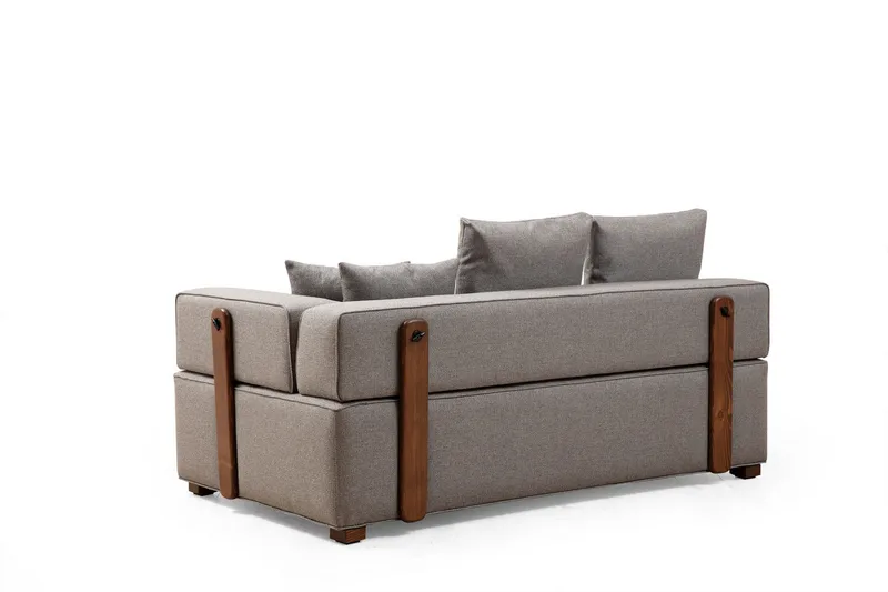 Lasalle Svängd Sofa 6-seters - Grå - Møbler - Sofaer - Hjørnesofa