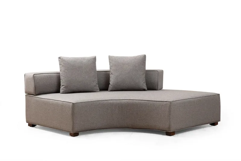 Lasalle Svängd Sofa 6-seters - Grå - Møbler - Sofaer - Hjørnesofa