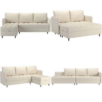 Lindhus Hjørnesofa 3-seter - Brun - Møbler - Sofaer - Sofa med sjeselong