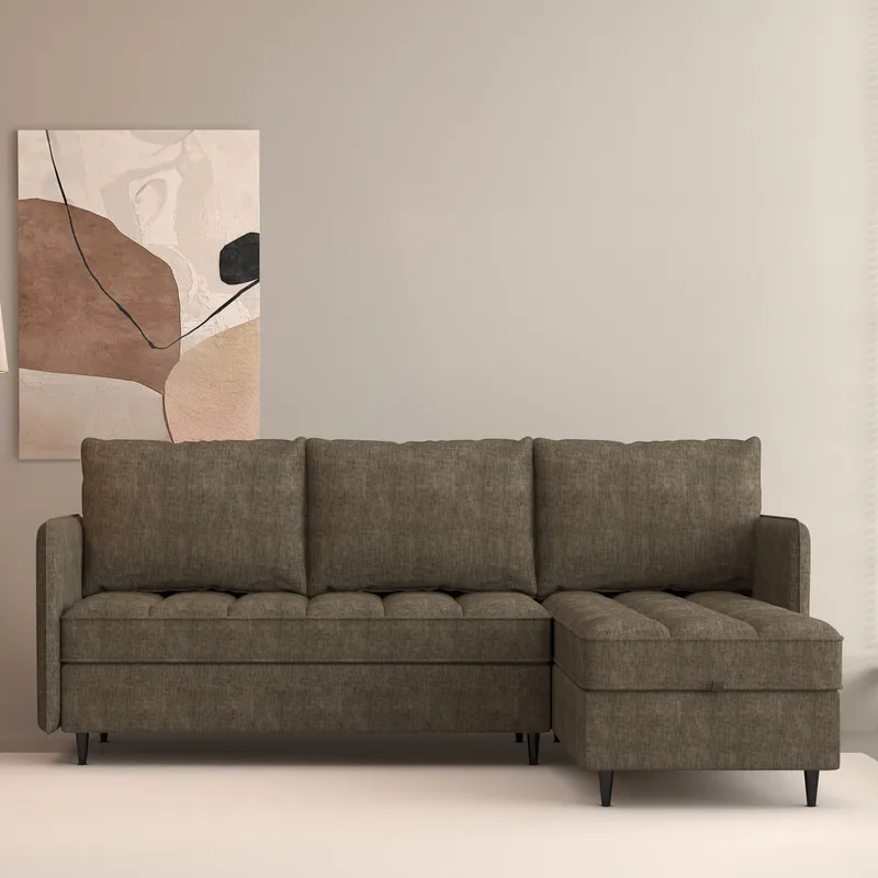 Lindhus Hjørnesofa 3-seter - Brun - Møbler - Sofaer - Hjørnesofa - Hjørnesofa med divan