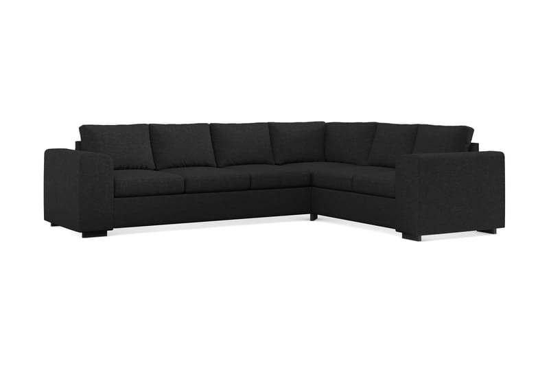 Link 5-seters Vendbar L-formet Hjørnesofa i Stoff - Svart - Møbler - Sofaer - Hjørnesofa