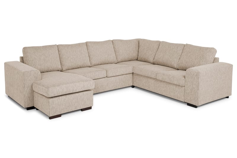 Link 5-seters Vendbar U-formet Hjørnesofa med Divan i Stoff - Beige - Møbler - Sofaer - Hjørnesofa - Hjørnesofa med divan