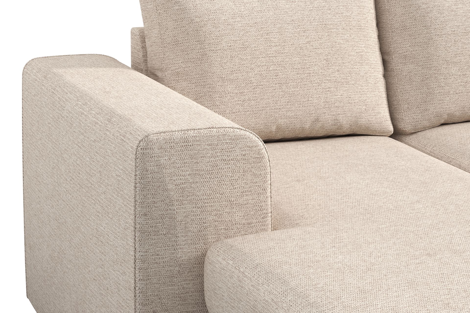 Link 5-seters Vendbar U-formet Hjørnesofa med Divan i Stoff - Beige - Møbler - Sofaer - Hjørnesofa - Hjørnesofa med divan