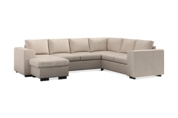 Link 5-seters Vendbar U-formet Hjørnesofa med Divan i Stoff - Beige - Møbler - Sofaer - Hjørnesofa - Hjørnesofa med divan
