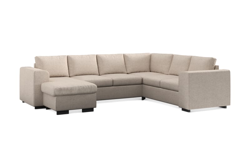 Link 5-seters Vendbar U-formet Hjørnesofa med Divan i Stoff - Beige - Møbler - Sofaer - Hjørnesofa - Hjørnesofa med divan