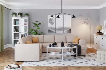 Link 5-seters Vendbar U-formet Hjørnesofa med Divan i Stoff - Beige - Møbler - Sofaer - Hjørnesofa - Hjørnesofa med divan
