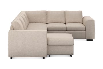 Link 5-seters Vendbar U-formet Hjørnesofa med Divan i Stoff - Beige - Møbler - Sofaer - Hjørnesofa - Hjørnesofa med divan