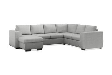 Link 5-seters Vendbar U-formet Hjørnesofa med Divan i Stoff - Lys grå - Møbler - Sofaer - Hjørnesofa - Hjørnesofa med divan