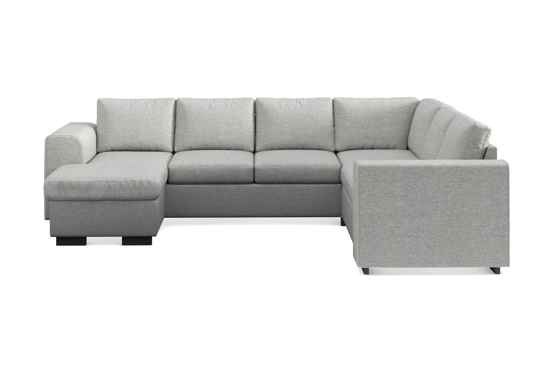 Link 5-seters Vendbar U-formet Hjørnesofa med Divan i Stoff - Lys grå - Møbler - Sofaer - Hjørnesofa - Hjørnesofa med divan