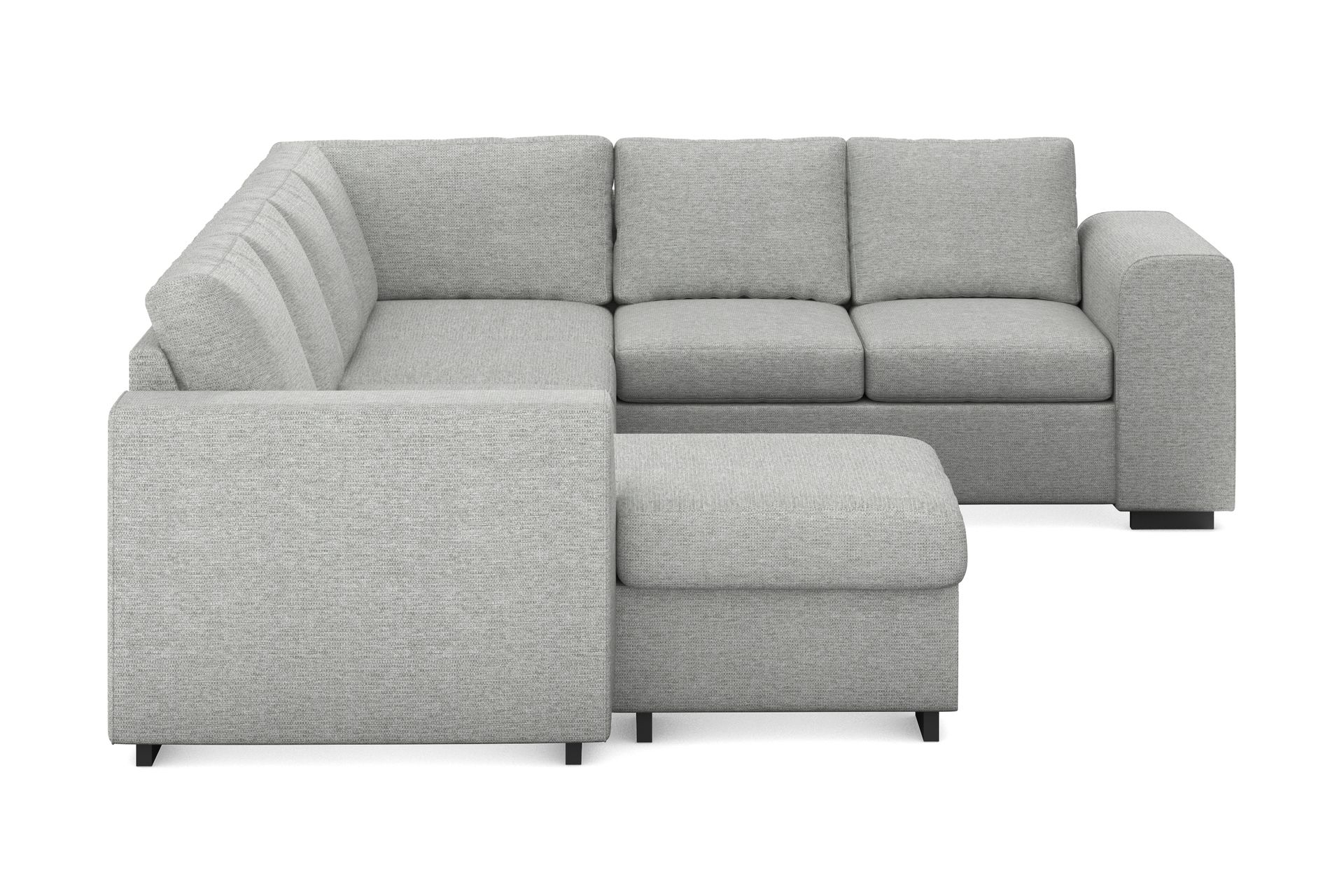 Link 5-seters Vendbar U-formet Hjørnesofa med Divan i Stoff - Lys grå - Møbler - Sofaer - Hjørnesofa - Hjørnesofa med divan