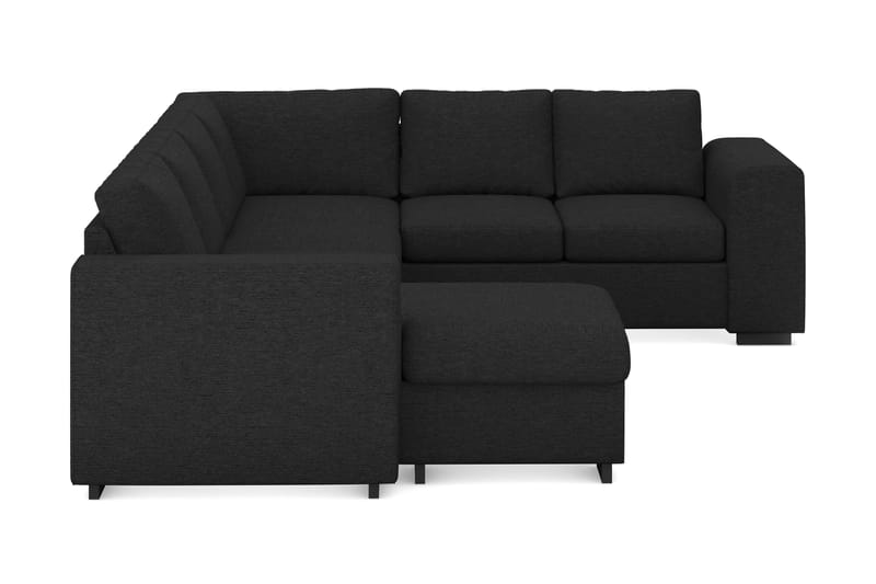 Link 5-seters Vendbar U-formet Hjørnesofa med Divan i Stoff - Svart - Møbler - Sofaer - Hjørnesofa - Hjørnesofa med divan