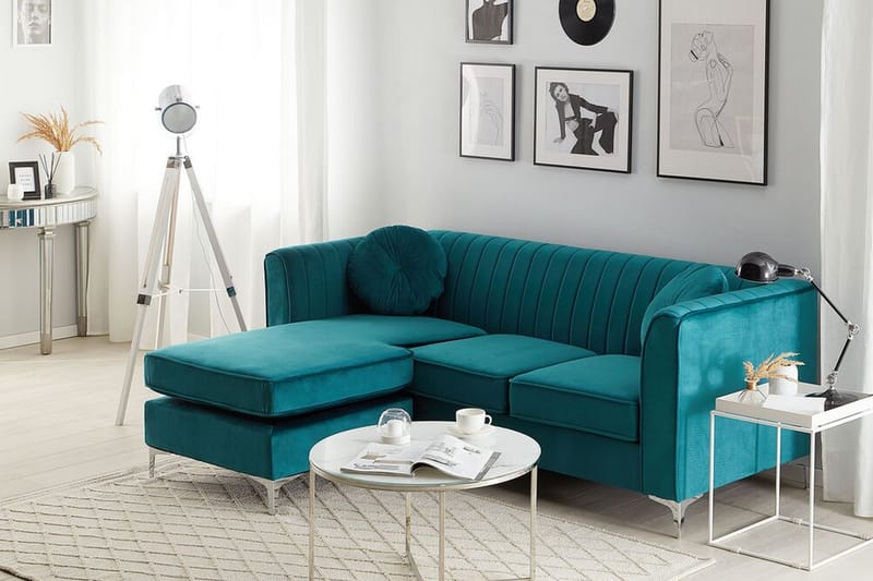 Linneberga Hjørnesofa Høyre - Grønn - Møbler - Sofaer - Hjørnesofa