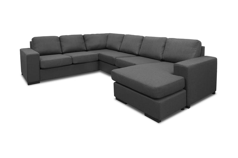 Logan Hjørnesofa med Divan - Grå - Møbler - Sofaer - Hjørnesofa - Hjørnesofa med divan