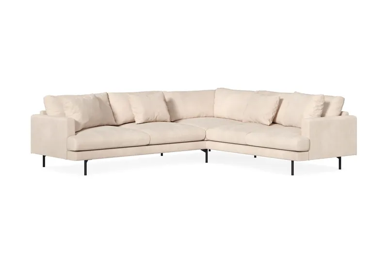 Menard 6-seters Høyrevendt L-formet Hjørnesofa i Manchester, Beige