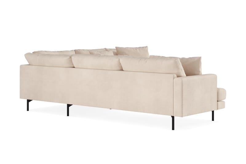Menard 6-seters Høyrevendt L-formet Hjørnesofa i Manchester - Beige - Møbler - Sofaer - Hjørnesofa