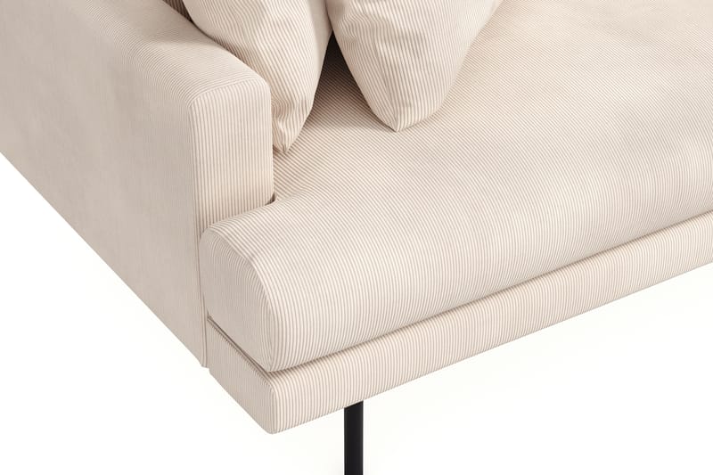 Menard 6-seters Høyrevendt L-formet Hjørnesofa i Manchester - Beige - Møbler - Sofaer - Hjørnesofa
