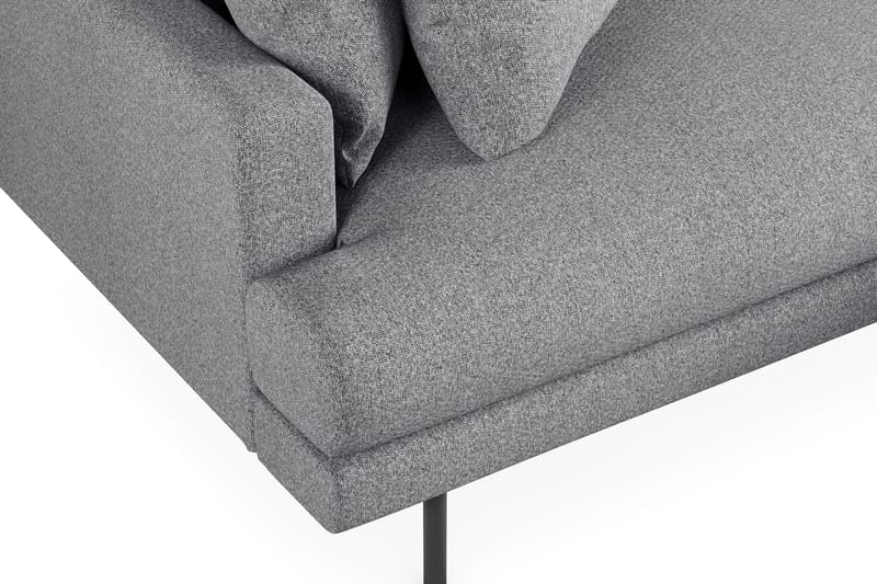 Menard 6-seters Høyrevendt L-formet Hjørnesofa i Stoff - Grå - Møbler - Sofaer - Hjørnesofa