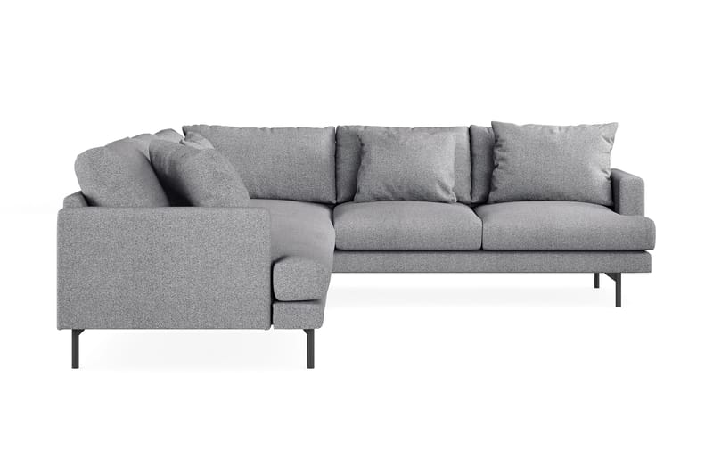 Menard 6-seters Høyrevendt L-formet Hjørnesofa i Stoff - Grå - Møbler - Sofaer - Hjørnesofa