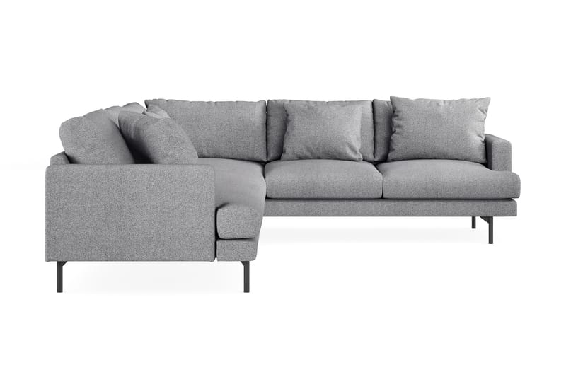 Menard 6-seters Høyrevendt L-formet Hjørnesofa i Stoff - Grå - Møbler - Sofaer - Hjørnesofa