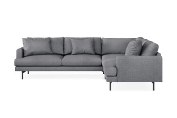 Menard 6-seters Høyrevendt L-formet Hjørnesofa i Stoff - Mørk grå - Møbler - Sofaer - Hjørnesofa