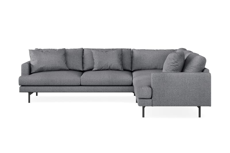 Menard 6-seters Høyrevendt L-formet Hjørnesofa i Stoff - Mørk grå - Møbler - Sofaer - Hjørnesofa