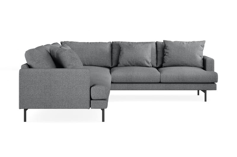 Menard 6-seters Høyrevendt L-formet Hjørnesofa i Stoff - Mørk grå - Møbler - Sofaer - Hjørnesofa