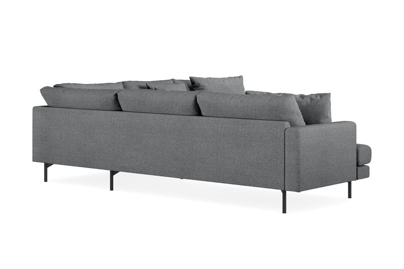 Menard 6-seters Høyrevendt L-formet Hjørnesofa i Stoff - Mørk grå - Møbler - Sofaer - Hjørnesofa