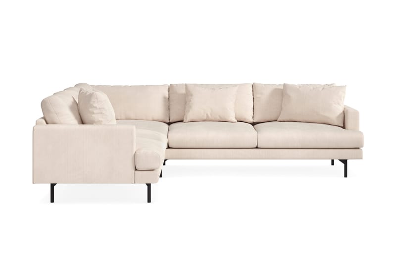 Menard 6-seters Venstrevendt L-formet Hjørnesofa i Manchester - Beige - Møbler - Sofaer - Hjørnesofa