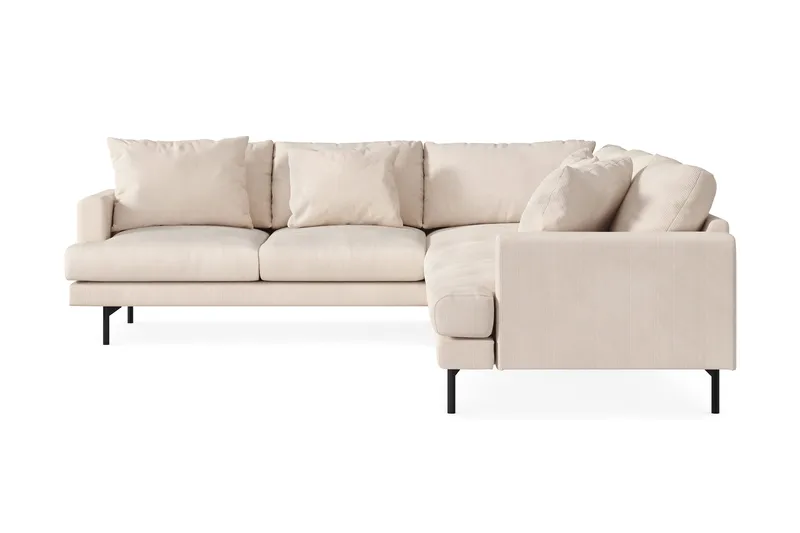 Menard 6-seters Venstrevendt L-formet Hjørnesofa i Manchester - Beige - Møbler - Sofaer - Hjørnesofa