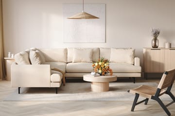 Menard 6-seters Venstrevendt L-formet Hjørnesofa i Manchester - Beige - Møbler - Sofaer - Hjørnesofa