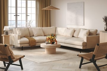 Menard 6-seters Venstrevendt L-formet Hjørnesofa i Manchester - Beige - Møbler - Sofaer - Hjørnesofa
