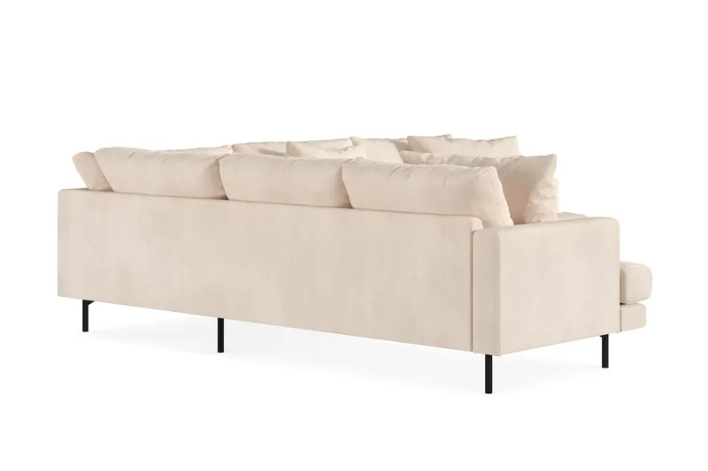 Menard 6-seters Venstrevendt L-formet Hjørnesofa i Manchester - Beige - Møbler - Sofaer - Hjørnesofa