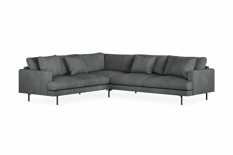 Menard 6-seters Venstrevendt L-formet Hjørnesofa i Manchester - Grå - Møbler - Sofaer - Hjørnesofa