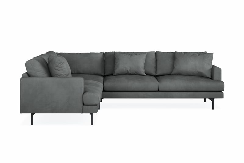 Menard 6-seters Venstrevendt L-formet Hjørnesofa i Manchester - Grå - Møbler - Sofaer - Hjørnesofa