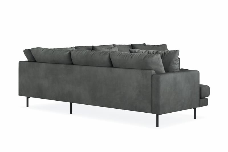 Menard 6-seters Venstrevendt L-formet Hjørnesofa i Manchester - Grå - Møbler - Sofaer - Hjørnesofa