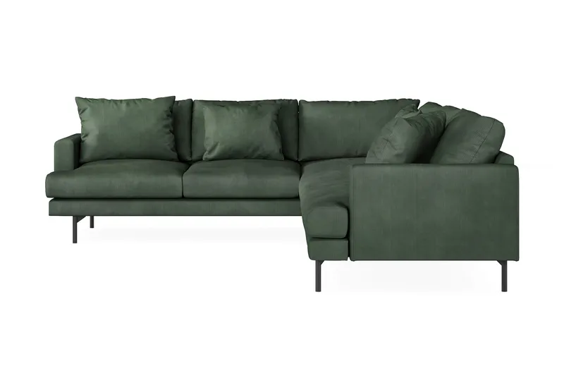 Menard 6-seters Venstrevendt L-formet Hjørnesofa i Manchester - Grønn - Møbler - Sofaer - Hjørnesofa