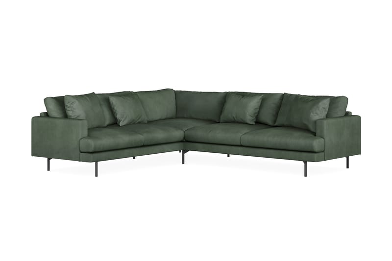 Menard 6-seters Venstrevendt L-formet Hjørnesofa i Manchester - Grønn - Møbler - Sofaer - Hjørnesofa