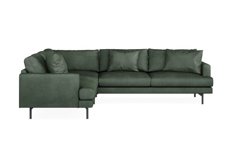Menard 6-seters Venstrevendt L-formet Hjørnesofa i Manchester - Grønn - Møbler - Sofaer - Hjørnesofa