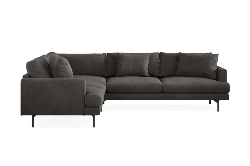 Menard 6-seters Venstrevendt L-formet Hjørnesofa i Manchester - Mørk grå - Møbler - Sofaer - Hjørnesofa