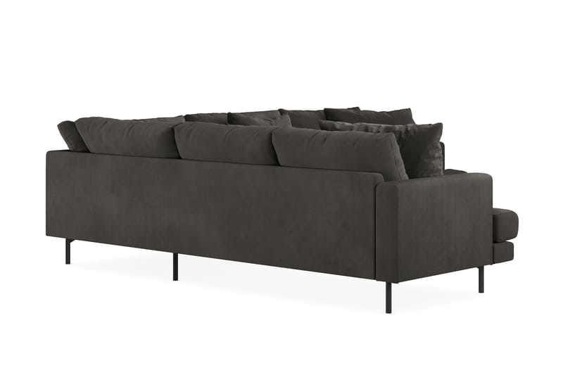 Menard 6-seters Venstrevendt L-formet Hjørnesofa i Manchester - Mørk grå - Møbler - Sofaer - Hjørnesofa