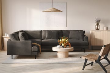 Menard 6-seters Venstrevendt L-formet Hjørnesofa i Manchester - Mørk grå - Møbler - Sofaer - Hjørnesofa