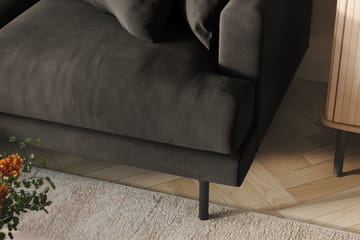Menard 6-seters Venstrevendt L-formet Hjørnesofa i Manchester - Mørk grå - Møbler - Sofaer - Hjørnesofa