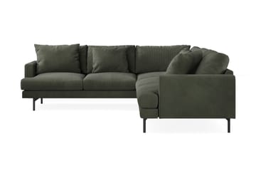 Menard 6-seters Venstrevendt L-formet Hjørnesofa i Manchester - Mørk grønn - Møbler - Sofaer - Hjørnesofa