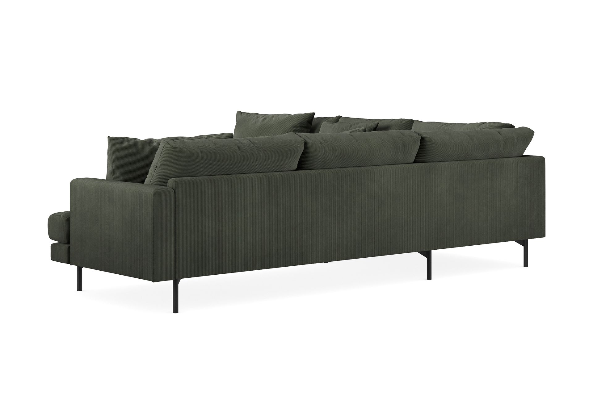 Menard 6-seters Venstrevendt L-formet Hjørnesofa i Manchester - Mørk grønn - Møbler - Sofaer - Hjørnesofa
