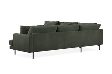 Menard 6-seters Venstrevendt L-formet Hjørnesofa i Manchester - Mørk grønn - Møbler - Sofaer - Hjørnesofa