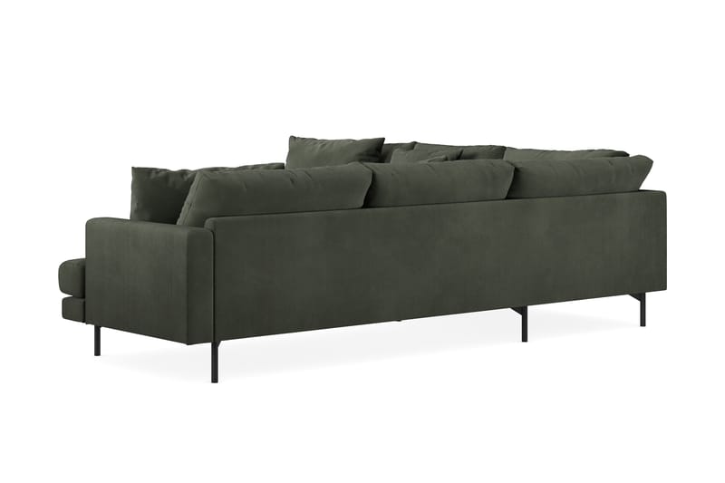 Menard 6-seters Venstrevendt L-formet Hjørnesofa i Manchester - Mørk grønn - Møbler - Sofaer - Hjørnesofa