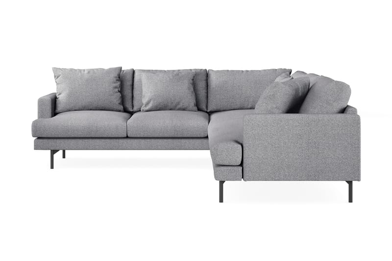 Menard 6-seters Venstrevendt L-formet Hjørnesofa i Stoff - Grå - Møbler - Sofaer - Hjørnesofa