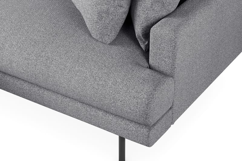 Menard 6-seters Venstrevendt L-formet Hjørnesofa i Stoff - Grå - Møbler - Sofaer - Hjørnesofa