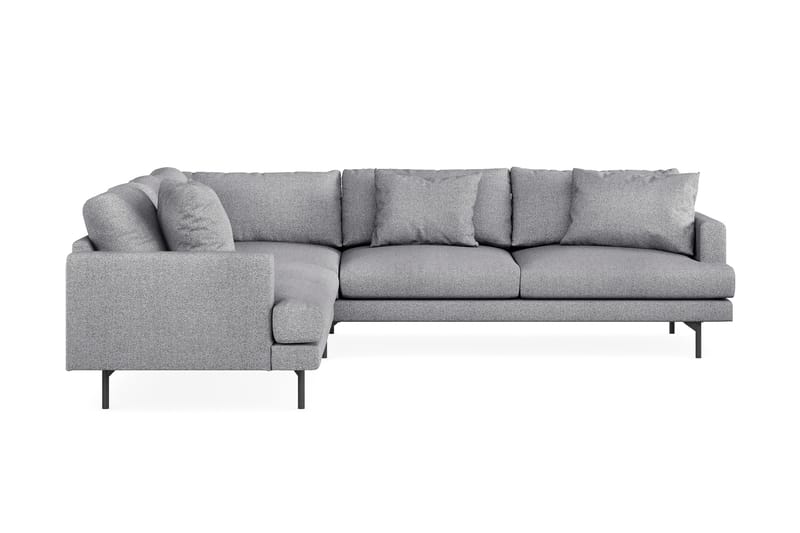 Menard 6-seters Venstrevendt L-formet Hjørnesofa i Stoff - Grå - Møbler - Sofaer - Hjørnesofa